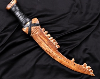 Handmade Screen Accurate Supernatural First Blade Resin Knife - LEATHER- Cain's Knife - Dean Winchester prop