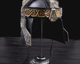 Réplica del casco de Gimli para usar: Disfraz de enano de El Señor de los Anillos, incluye soporte de exhibición.