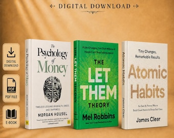 Self Help & Money Mindset 3 Book Bundle PDF | Atomic Habits, Let Them Theory, Psychology of Money eBooks
