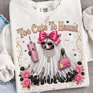 Too Cute To Haunt png, Ghost mapon png, Pink Halloween png, Boo Jee png, Dark Coquette, Glam Ghost png, Spooky png, Descarga digital