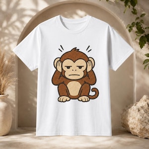 Reizendes vernervtes Affen T-Shirt, Reizendes Affen T-Shirt, Introvertiertes Senoras T-Shirt, Süßes Mürrisches Tier Meme Shirt, Lustiges Geschenk T-Shirt
