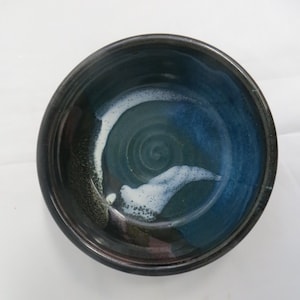 Pottery Bowl, 7,&quot; SALE, Glazed Stoneware, Serving Bowl, Blue, Brown, White, Handmade, Clay, Mother&#39;s day Gift