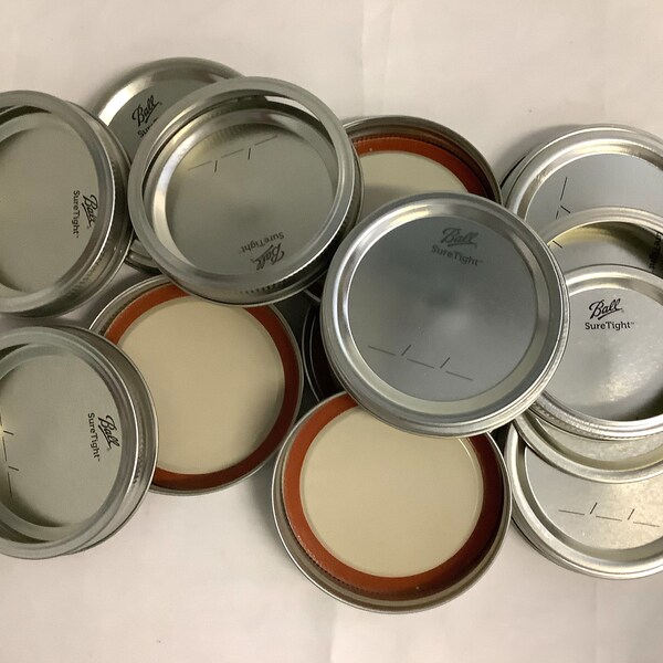 12 Sets of Mason Jar WIDE Mouth Seals/Rings, Ball Sure Tight, Canning Lids, FREE SHIPPING