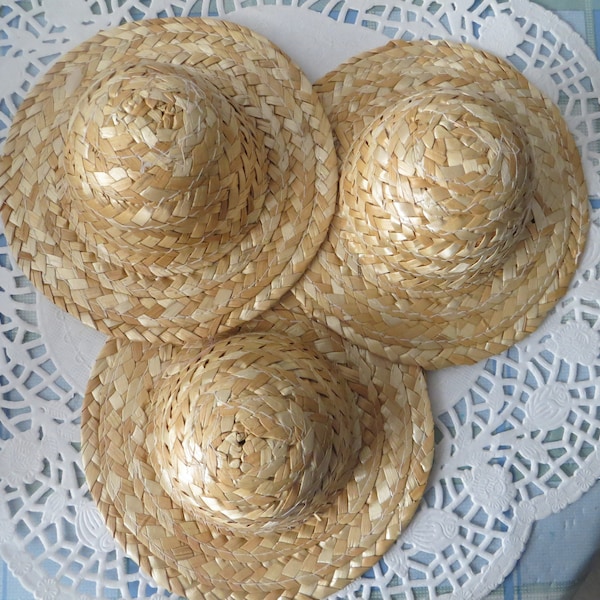 Doll hats,straw hats,SET OF 3 hats,5,"doll supplies