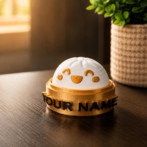 Personalisierter Knödel-Klicker als Fidget-Toy | Individueller Name, PLA-Schreibtischbegleiter
