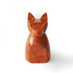 Small Anubis Dog Urn-  Autumn Red