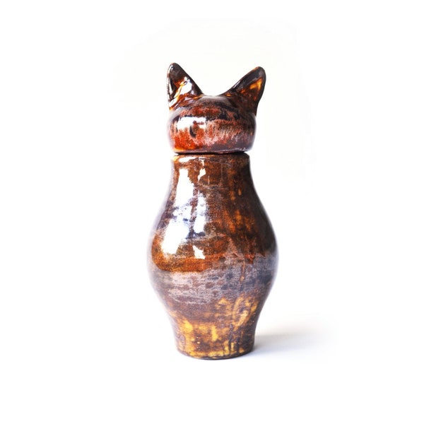 Basst Cat Urn-  Copper