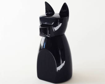 Large Anbuis Dog Urn -  Gloss Black