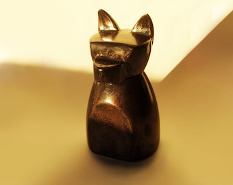 Small Anubis Dog Urn- Black Copper