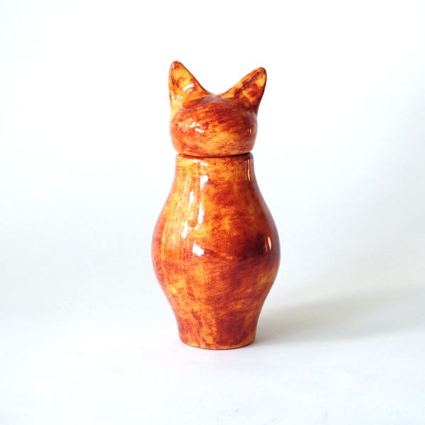 Basst Cat Urn - Autumn Red