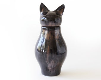 Basst Cat Urn- Black Copper