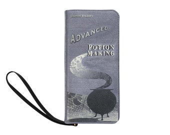 Potions book WALLET - Magic, Witchcraft, Wizard, Snape, Witch, Cauldron, Wicca, Pagan, Comics, Movie, Film, Potter, Book, Bag