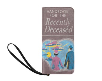 BEETLEJUICE WALLET - Handbook for the recently deceased Gothic Pagan Death Pagan Dark Dead Witchcraft Witch Goth Ocult Tim Burton Book Movie