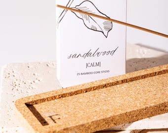 All-Natural Sandalwood [CALM] Incense, Made from Plants, Never Synthetics - 25 Sticks