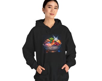 Colorful Fruit Bowl Hoodie | Vibrant Still Life Fruit Art Sweatshirt