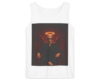 Micheal Angel Portrait Tank Top | Haloed Figure Graphic Tank