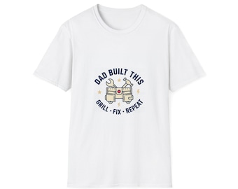 Dad Built This T-Shirt | Tool Box Illustration, Fix Repeat Tee