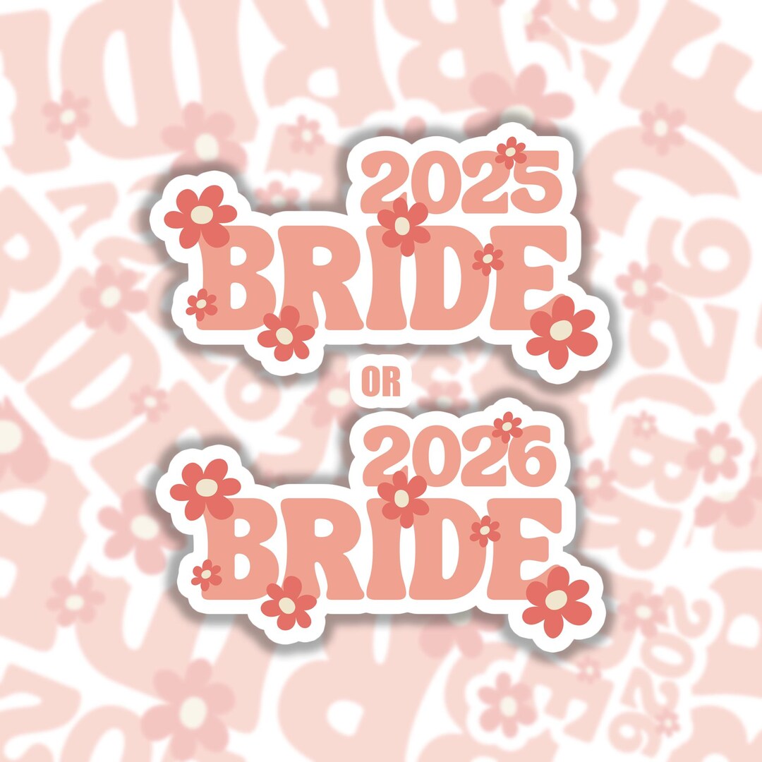 Bride Sticker for Water Bottle, Laptop Sticker for Bride, Bridal Gift ...