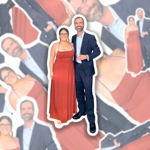 Custom Photo Sticker, best friend photo sticker for water bottle, laptop sticker portrait sticker, best friend gift, present for best friend
