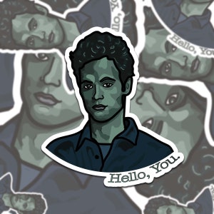 Joe Goldberg You Sticker, Hello you sticker, you show sticker, Joe you show, sticker of Joe from you fan art sticker, water bottle sticker