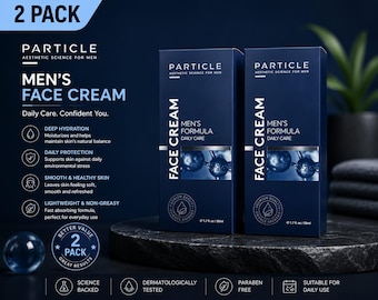 2 pack Particle Face Cream for Men – Daily Moisturizer 50ml | Hydrating Anti-Aging Skincare | Men’s Grooming Essential