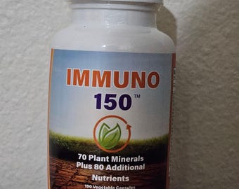 IMMUNO 150 Plant Minerals Supplement | 70 Minerals, 80 Nutrients | Vegan Wellness Capsules