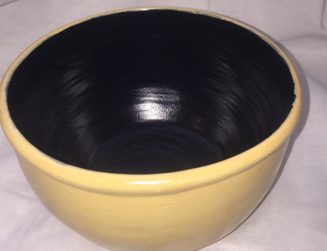 Small Mixing Bowl Old Fashioned Crockware Look Black and Etsy