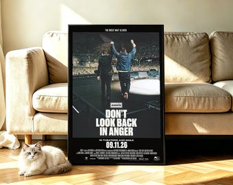 Plakat filmowy "Nie oglądaj się za siebie z gniewem", Klasyczny plakat filmowy, Dekoracja ścienna, Prezent dla miłośnika kina