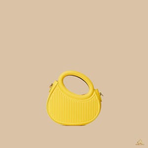 Butter Yellow Embossed Handbag