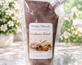 Cashmere Woods Squeezable Wax Melt | Warm Cozy Scent | Strong Scented Soy Wax | Luxury Home Fragrance | Flameless Wax Melt