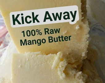 Raw Mango Butter Bulk, Pure Natural Organic Unrefined Cold Pressed Great Moisturizer For Skin, Body, Face and Hair