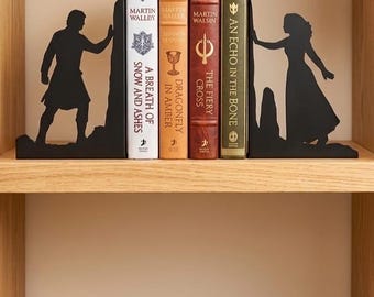 Bookends fantasy | Sujetalibros estilo Outlander | Decoración libros medieval | Regalo lector | Impresión 3D