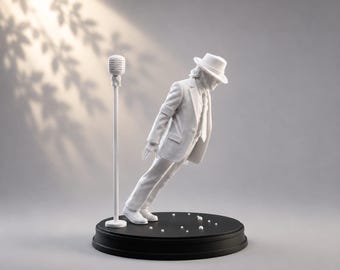 Moonwalk Dance Figure | Pop Music Inspired Collectible Statue | Iconic Performer Sculpture | 3D Printed Display Decor | Music Fan Gift
