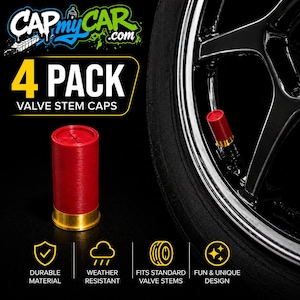 Shotgun Shell Tire Valve Caps