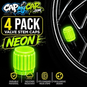 Neon Tire Valve Caps
