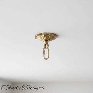 Vintage Brass Ceiling Hook, Wind Chimes Hook, Decorative Brass Wall Hook, Plant Hanger, Pendant Light Hook, Antique Hardware