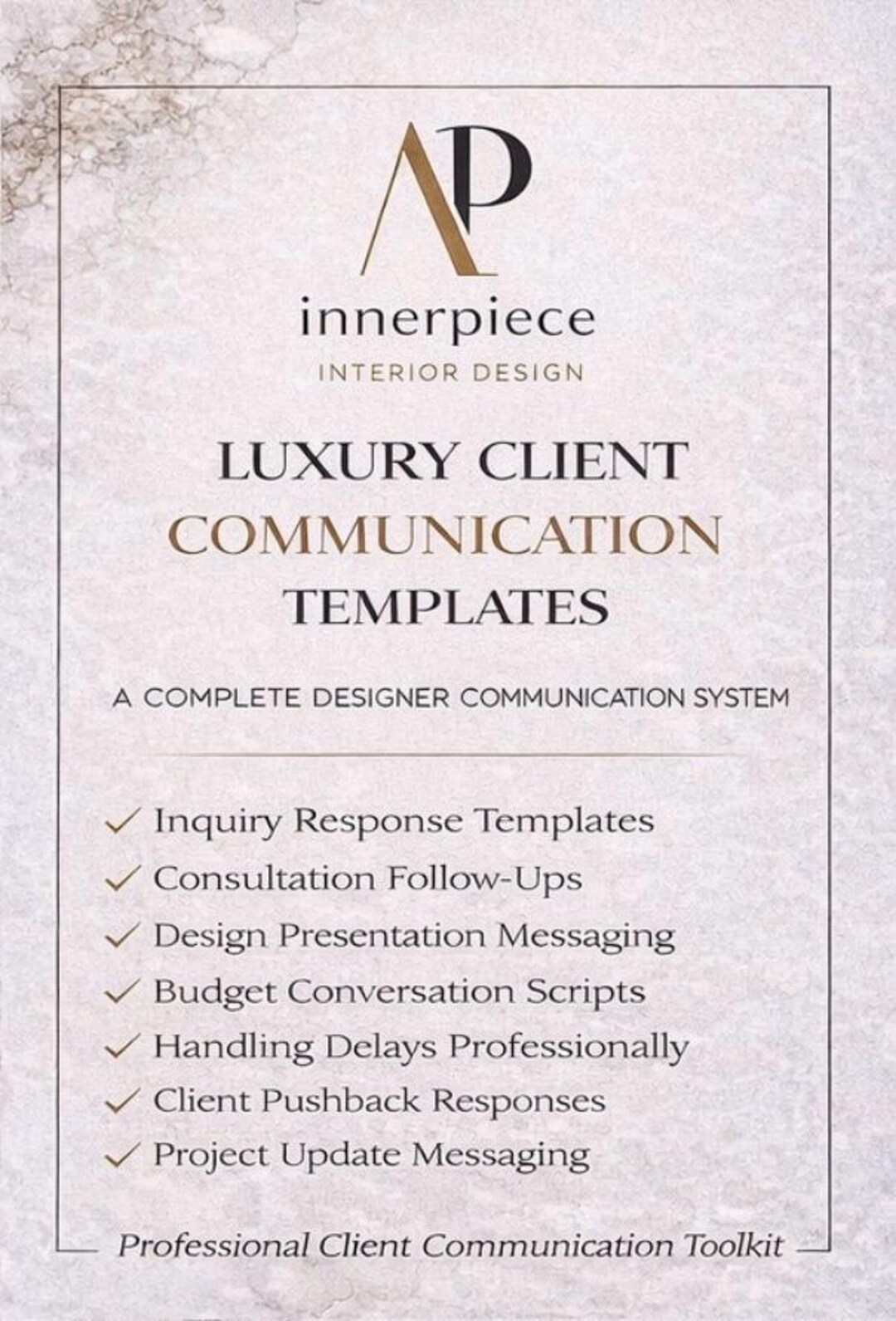 Luxury Interior Designer Client Communication Templates (PDF) - Etsy