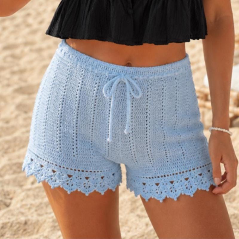 30 Women’s Crochet Shorts Patterns To Make Before Summer Hits 26 Boho Shorts with Lace Trim