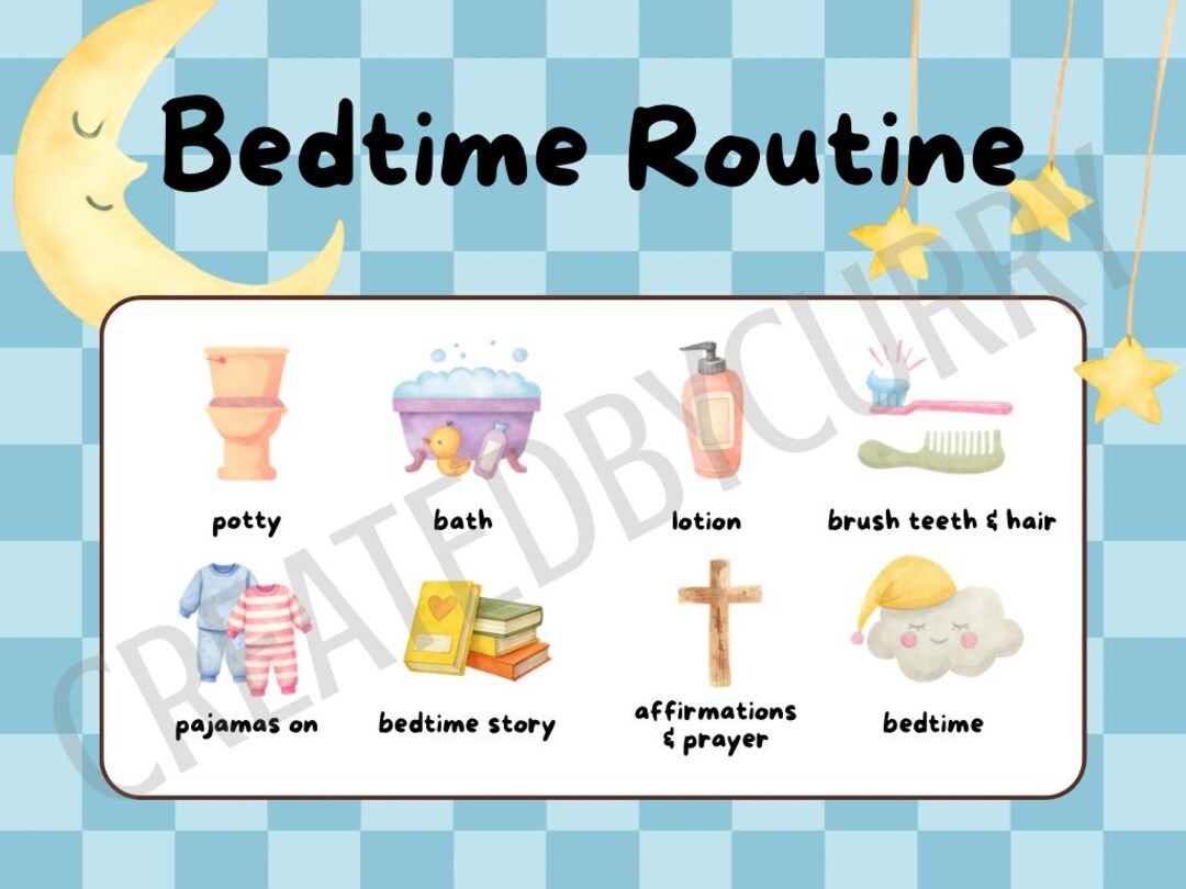 Visual Toddler Bedtime Routine - Etsy