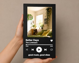 Music Player Mirror, Personalized Song Plaque, Custom Spotify Style Mirror, Music Lover Gift, Couple Song Gift, Custom Music Art