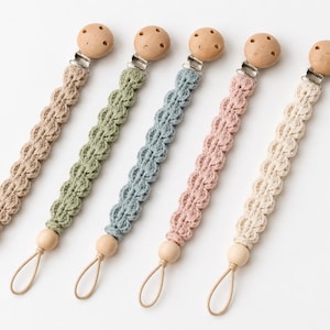 Textured Crochet Pacifier Clip Pattern | Baby Soother Holder (PDF Download)