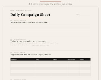 Job Search Planner Printable | Canva Template | Daily Weekly Monthly Job Tracker | Instant Download