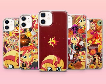 Coque de portable chatoyante coucher de soleil pour iPhone 17e, 17Pro, 16e, 15, 14, 13, 12, Samsung S26Ultra, S25, A56, A16, Pixel 10A, 10Pro, 9A