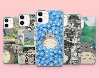 Cute Totoro Phone Case Studio Ghibli Cover for iPhone 17e, 17Pro, 16e, 15, 14, 13, 12, Samsung S26Ultra, S25, A56, A16, Pixel 10A, 10Pro, 9A