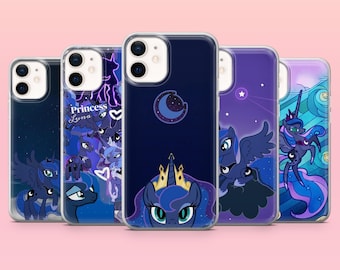 Funda para teléfono de la Princesa Luna de My Little Pony para iPhone 17e, 17Pro, 16e, 15, 14, 13, Samsung S26Ultra, S25, A56, A16, Pixel 10A, 10Pro, 9A