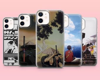 Vintage Anime Phone Case Samurai Champloo Cover for iPhone 17e, 17Pro, 16e, 15, 14, 13, Samsung S26Ultra, S25, A56, A16, Pixel 10A, 10Pro, 9