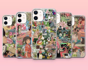 Spirited Away Phone Case Kawaii Anime Cover for iPhone 17e, 17Pro, 16e, 15, 14, 13, 12, Samsung S26Ultra, S25, A56, A16, Pixel 10A, 10Pro, 9