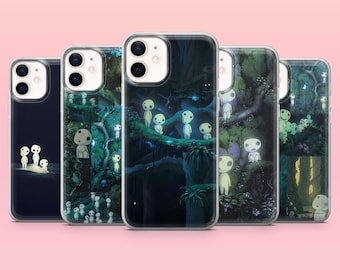 Kodama Phone Case Forest Spirits Cover for iPhone 17e, 17Pro, 16e, 15, 14, 13, 12, Samsung S26Ultra, S25, A56, A16, Pixel 10A, 10Pro, 9A