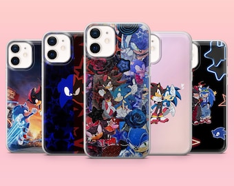 Sonic and Shadow Phone Case Hedgehog Cover for iPhone 17e, 17Pro, 16e, 15, 14, 13, 12, Samsung S26Ultra, S25, A56, A16, Pixel 10A, 10Pro, 9A