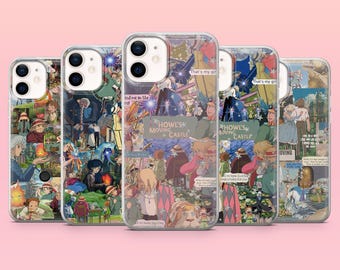 Howl Moving castle Phone Case Calcifer Cover for iPhone 17e, 17Pro, 16e, 15, 14, 13, Samsung S26Ultra, S25, A56, A16, Pixel 10A, 10Pro, 9A